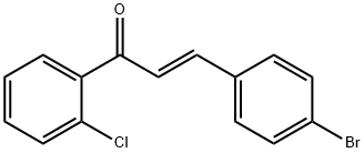 (2E)-3-(4-bromophenyl)-1-(2-chlorophenyl)prop-2-en-1-one, 405268-80-6, 结构式