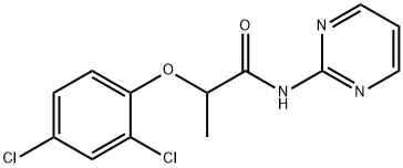 2-(2,4-dichlorophenoxy)-N-(pyrimidin-2-yl)propanamide Structure