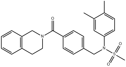 N-[4-(3,4-dihydroisoquinolin-2(1H)-ylcarbonyl)benzyl]-N-(3,4-dimethylphenyl)methanesulfonamide Structure