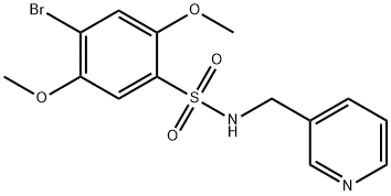 4-bromo-2,5-dimethoxy-N-(pyridin-3-ylmethyl)benzenesulfonamide Structure