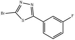 2-Bromo-5-(3-fluoro-phenyl)-[1,3,4]thiadiazole 化学構造式