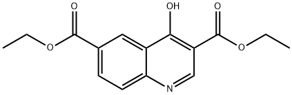 3,6-Quinolinedicarboxylic acid, 4-hydroxy-, 3,6-diethyl ester 化学構造式