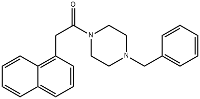 1-(4-benzylpiperazin-1-yl)-2-(naphthalen-1-yl)ethanone 结构式