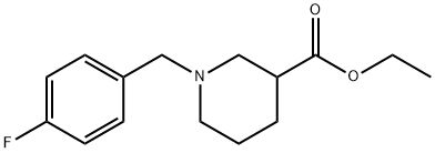 ethyl 1-(4-fluorobenzyl)piperidine-3-carboxylate 化学構造式