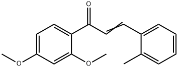 (2E)-1-(2,4-dimethoxyphenyl)-3-(2-methylphenyl)prop-2-en-1-one, 415686-07-6, 结构式