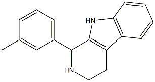 1-(3-methylphenyl)-2,3,4,9-tetrahydro-1H-pyrido[3,4-b]indole Struktur