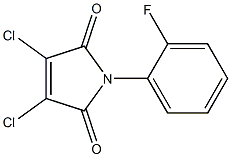 1H-Pyrrole-2,5-dione, 3,4-dichloro-1-(2-fluorophenyl)-,41621-25-4,结构式