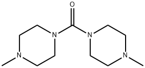 Piperazine, 1-methyl-4-[(4-methyl-1-piperazinyl)carbonyl]- 化学構造式