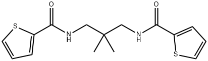 N-[2,2-dimethyl-3-(thiophene-2-carbonylamino)propyl]thiophene-2-carboxamide Struktur