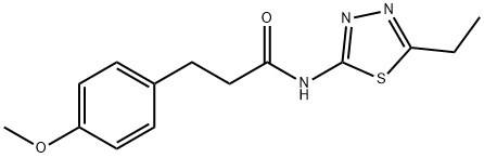 N-(5-ethyl-1,3,4-thiadiazol-2-yl)-3-(4-methoxyphenyl)propanamide Struktur