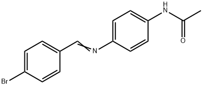 N-{4-[(4-bromobenzylidene)amino]phenyl}acetamide Structure