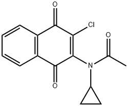 N-(3-Chloro-1,4-dioxo-1,4-dihydro-naphthalen-2-yl)-N-cyclopropyl-acetamide Structure