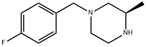 (R)-1-(4-fluorobenzyl)-3-methylpiperazine Struktur