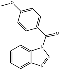 1-(4-メトキシベンゾイル)-1H-ベンゾトリアゾール 化学構造式