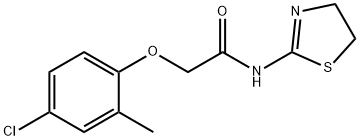 2-(4-氯-2-甲基苯氧基)-N-(4,5-二氢噻唑-2-基)乙酰胺 结构式