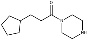 3-cyclopentyl-1-(piperazin-1-yl)propan-1-one, 423153-33-7, 结构式