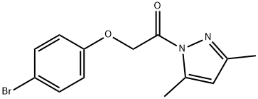 1-[(4-bromophenoxy)acetyl]-3,5-dimethyl-1H-pyrazole,425399-68-4,结构式