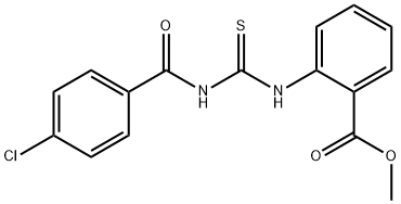 methyl 2-({[(4-chlorobenzoyl)amino]carbonothioyl}amino)benzoate Struktur