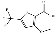 3-methoxy-5-(trifluoromethyl)thiophene-2-carboxylic acid Struktur