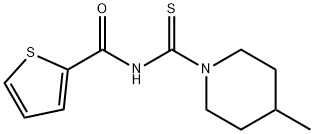 N-[(4-methyl-1-piperidinyl)carbonothioyl]-2-thiophenecarboxamide 结构式