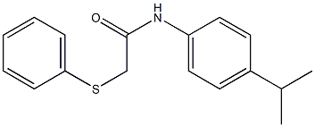 2-phenylsulfanyl-N-(4-propan-2-ylphenyl)acetamide Structure