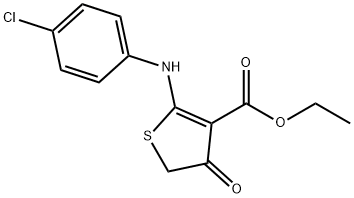 2-[((4-氯苯基)氨基]-4-氧代-4,5-二氢噻吩-3-羧酸乙酯, 425629-94-3, 结构式