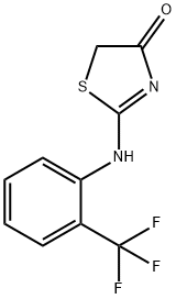 2-((2-(trifluoromethyl)phenyl)amino)thiazol-4(5H)-one Structure