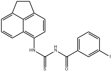 N-(1,2-dihydroacenaphthylen-5-ylcarbamothioyl)-3-iodobenzamide Struktur