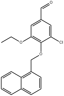 3-chloro-5-ethoxy-4-(naphthalen-1-ylmethoxy)benzaldehyde Struktur