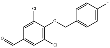 3,5-Dichloro-4-(4-fluoro-benzyloxy)-benzaldehyde Struktur