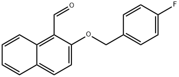 2-[(4-fluorophenyl)methoxy]naphthalene-1-carbaldehyde Struktur