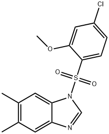 428490-21-5 1-((4-chloro-2-methoxyphenyl)sulfonyl)-5,6-dimethyl-1H-benzo[d]imidazole