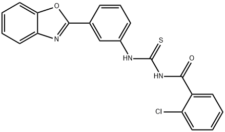 N-{[3-(1,3-benzoxazol-2-yl)phenyl]carbamothioyl}-2-chlorobenzamide Struktur