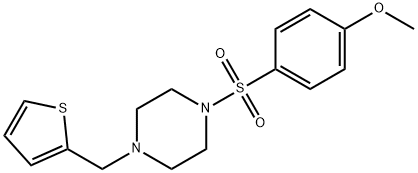 1-[(4-methoxyphenyl)sulfonyl]-4-(thiophen-2-ylmethyl)piperazine 结构式