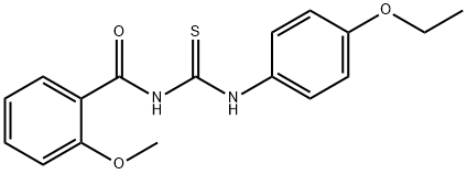 N-{[(4-ethoxyphenyl)amino]carbonothioyl}-2-methoxybenzamide 结构式
