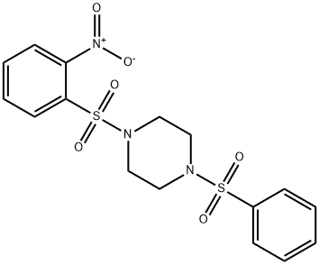 1-[(2-nitrophenyl)sulfonyl]-4-(phenylsulfonyl)piperazine 结构式