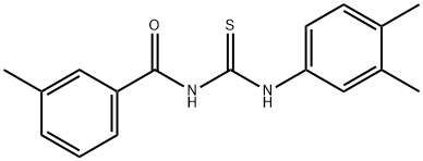 N-{[(3,4-dimethylphenyl)amino]carbonothioyl}-3-methylbenzamide,428827-20-7,结构式