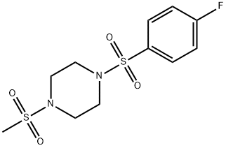 1-[(4-fluorophenyl)sulfonyl]-4-(methylsulfonyl)piperazine Structure