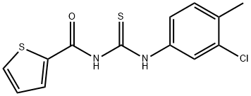 N-{[(3-chloro-4-methylphenyl)amino]carbonothioyl}-2-thiophenecarboxamide Structure