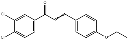 (2E)-1-(3,4-dichlorophenyl)-3-(4-ethoxyphenyl)prop-2-en-1-one 结构式