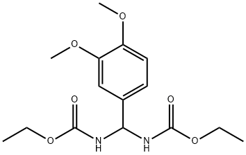 diethyl ((3,4-dimethoxyphenyl)methylene)dicarbamate Struktur