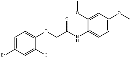 2-(4-bromo-2-chlorophenoxy)-N-(2,4-dimethoxyphenyl)acetamide Struktur