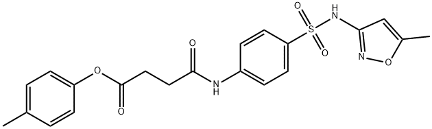 4-methylphenyl 4-[(4-{[(5-methyl-3-isoxazolyl)amino]sulfonyl}phenyl)amino]-4-oxobutanoate Structure