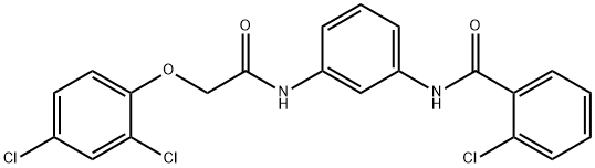 2-chloro-N-(3-{[(2,4-dichlorophenoxy)acetyl]amino}phenyl)benzamide Structure