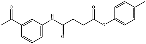 4-methylphenyl 4-[(3-acetylphenyl)amino]-4-oxobutanoate Struktur
