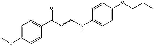 (E)-1-(4-methoxyphenyl)-3-(4-propoxyanilino)prop-2-en-1-one 结构式