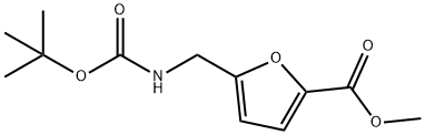 5-(TERT-BUTOXYCARBONYLAMINO-METHYL)-FURAN-2-CARBOXYLIC ACID METHYL ESTER 化学構造式