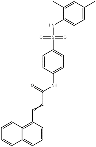 N-(4-{[(2,4-dimethylphenyl)amino]sulfonyl}phenyl)-3-(1-naphthyl)acrylamide Structure