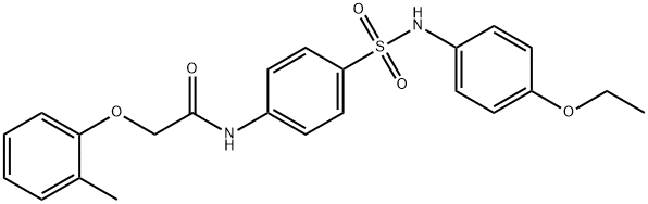 N-(4-{[(4-ethoxyphenyl)amino]sulfonyl}phenyl)-2-(2-methylphenoxy)acetamide Structure