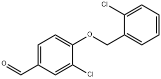 3-chloro-4-[(2-chlorobenzyl)oxy]benzaldehyde 化学構造式